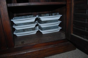 hot stones in cupboard