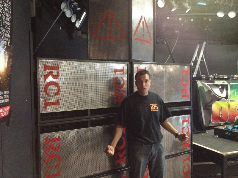 Neil in front of 8 box RC1 stack
